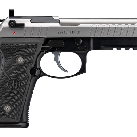 Beretta USA J92ELITE2G10 92G Elite LTT II Full Size Frame 9mm Luger 10+1 4.70" Inox Combat Target Crown Barrel, Inox Stainless Steel Optic Ready/Serrated Slide, Black Aluminum Frame w/Beavertail & Pic