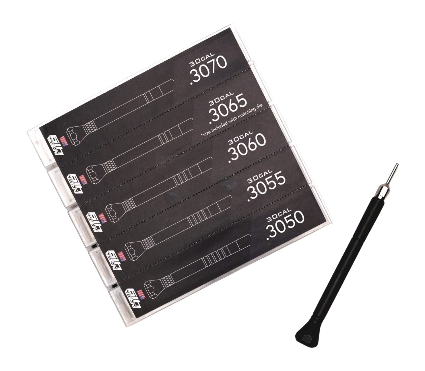 AREA 419 419-MANDRELS-30 MANDREL SIZING KIT 30CAL