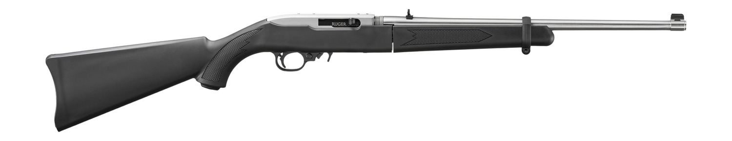 Ruger 32010 10/22 Takedown 22 LR 10+1 18.50" Satin Stainless Steel Barrel, Drilled & Tapped Receiver, Black Fixed Synthetic Stock