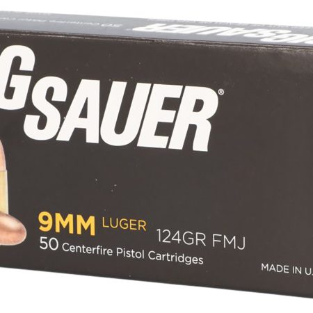 Sig Sauer E9MMB250 Elite Ball  9mmLuger 124gr Full Metal Jacket 50 Per Box/20 Case