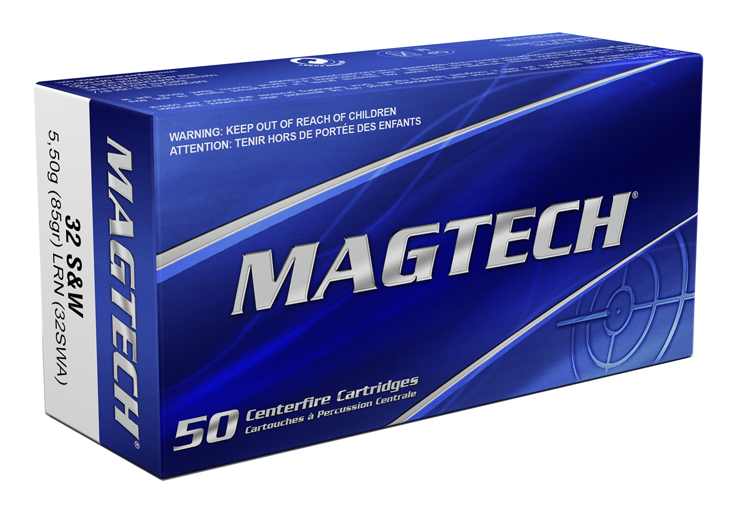 Magtech 32SWA Range/Training 32S&W 85gr Lead Round Nose 50 Per Box/20 Case