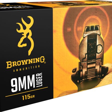 Browning Ammo B191800094 FMJ Value Pack 9mmLuger 115gr Full Metal Jacket 100 Per Box/5 Case