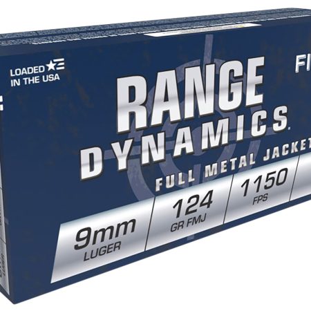 Fiocchi 9APB Range Dynamics  9mmLuger 124gr Full Metal Jacket 50 Per Box/20 Case