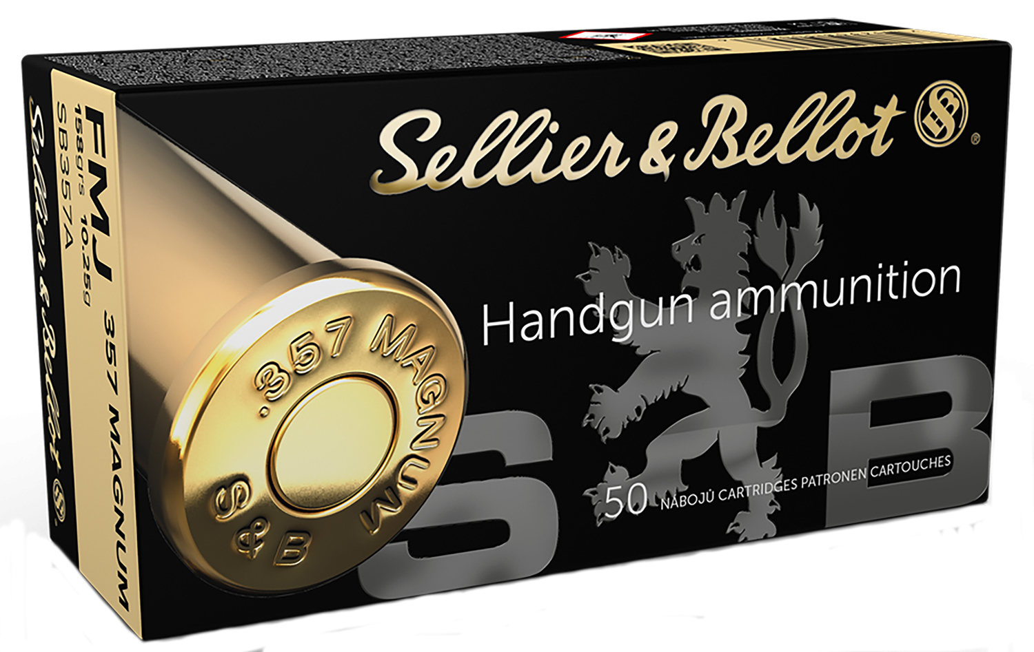 Sellier & Bellot SB357A Handgun 357Mag 158gr Full Metal Jacket 50 Per Box/20 Case