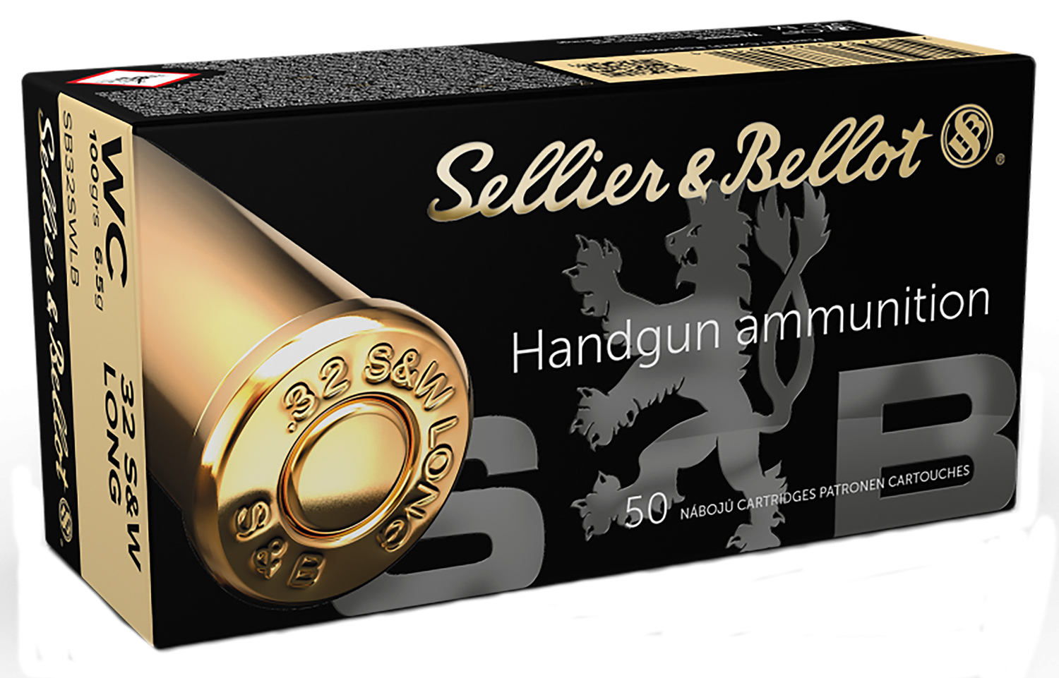 Sellier & Bellot SB32SWLB Handgun 32S&WLong 100gr Wadcutter 50 Per Box/20 Case