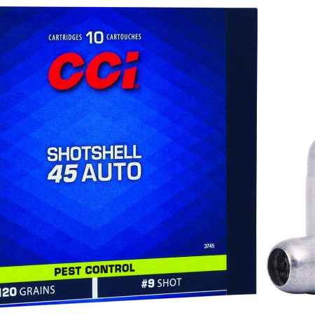 CCI 3745 Pest Control Shotshell 45ACP 120gr #9Shot 10 Per Box/20 Case