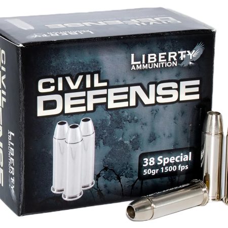 Liberty Ammunition LACD38025 Civil Defense 38Special 50gr Lead Free Fragmenting Hollow Point 20 Per Box/50 Case
