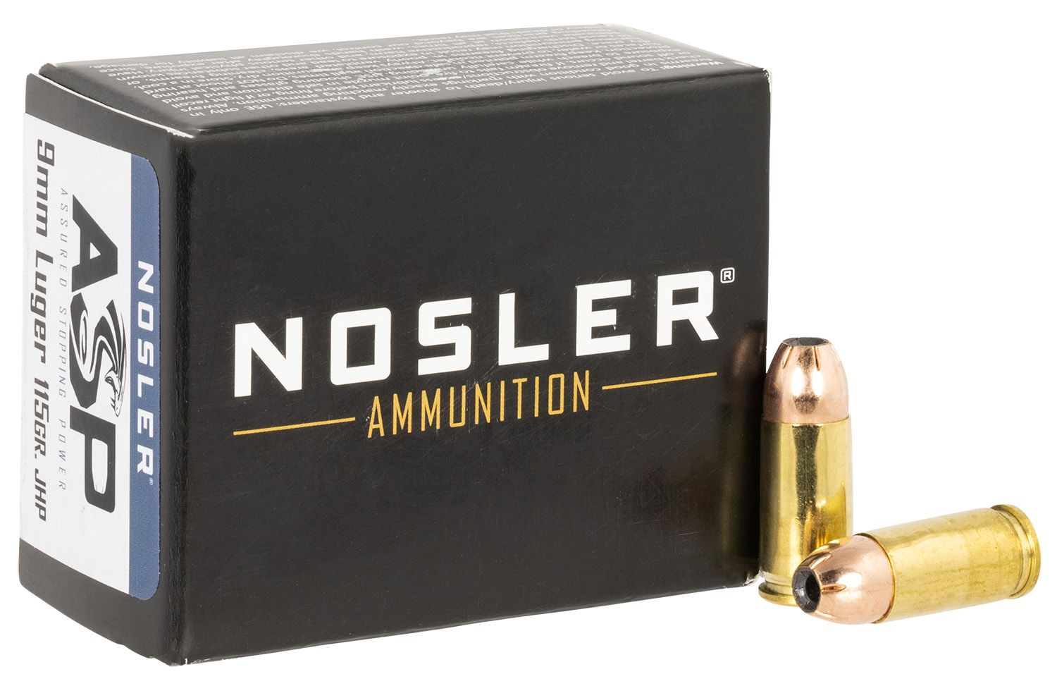 Nosler 51285 Assured Stopping Power Handgun 9mmLuger 115gr Jacketed Hollow Point 20 Per Box/20 Case