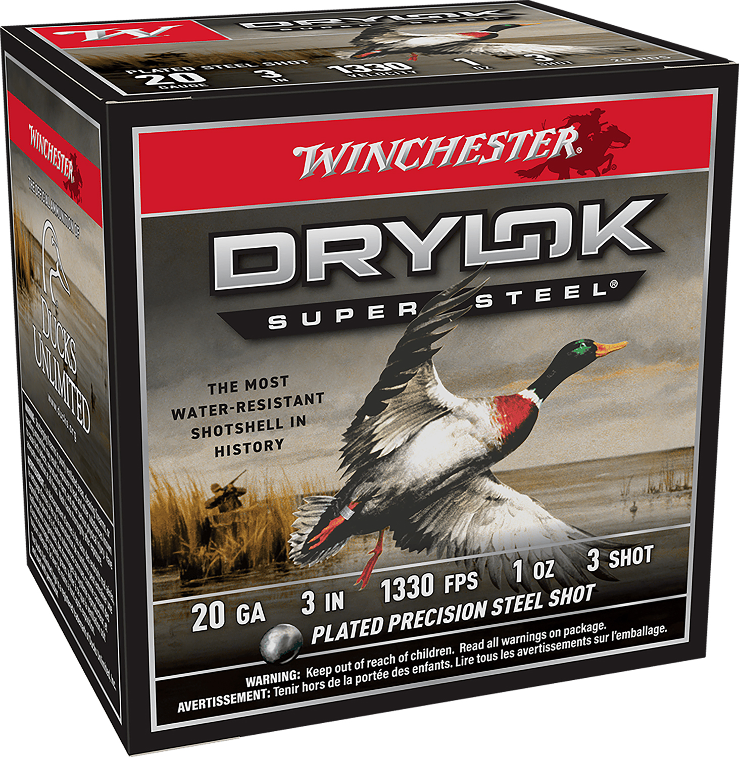 Winchester Ammo XSM2033 Drylok Super Steel Magnum 20Gauge 3" 1oz 3Shot 25 Per Box